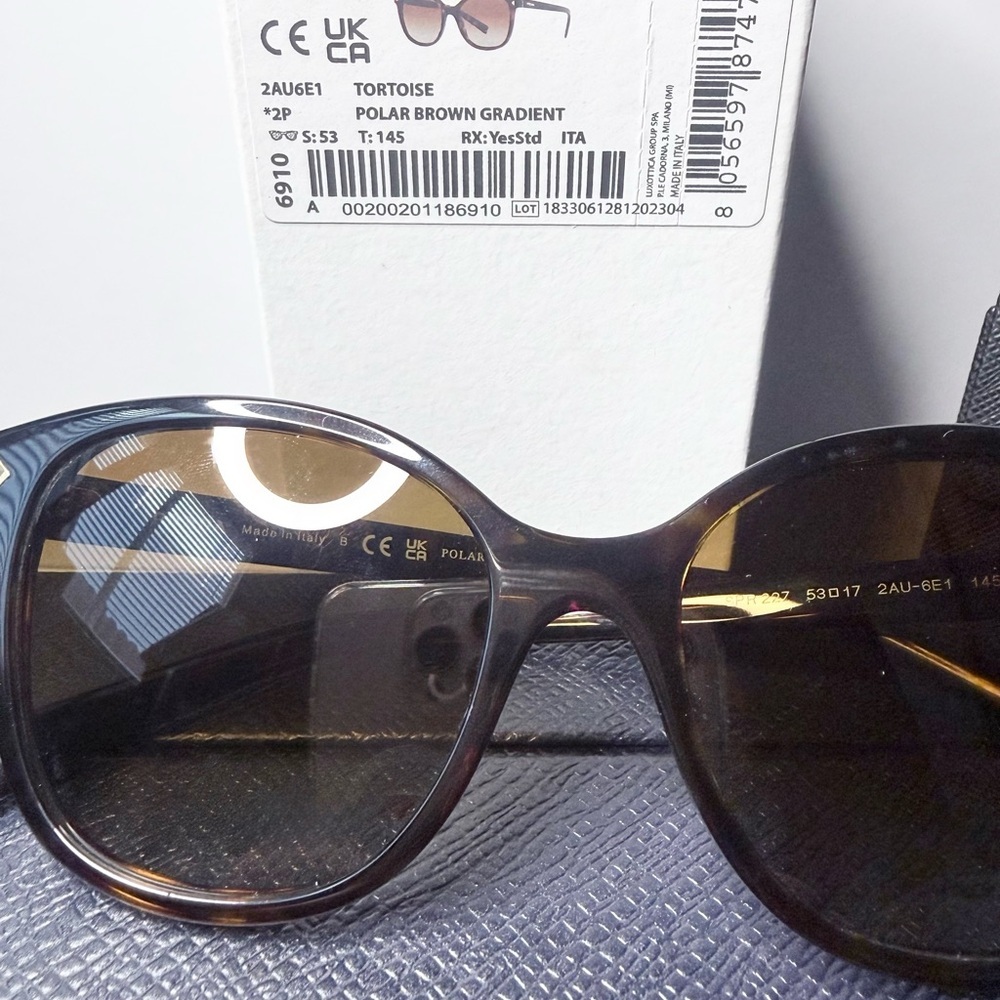 Prada PR 22ZS Tortoise Polarized Brown Gradient Sunglasses - Picture 5 of 8